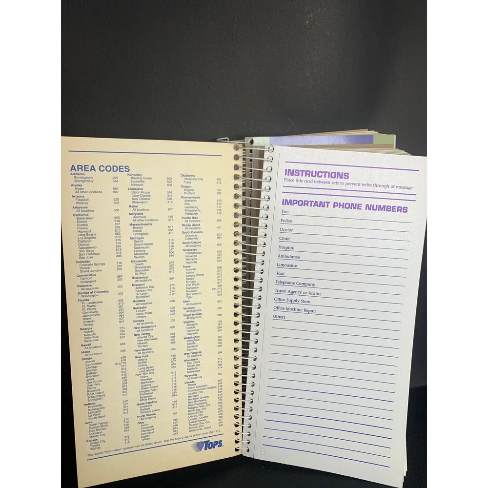 Vintage 2 TOPS 4008 Phone Message Book 600 Duplicate Sets Carbonless Spiral 90s